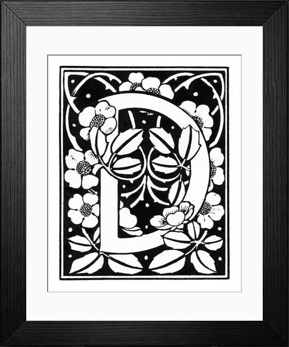 Framed Print : Decorative initial Framed Print : Decorative initial