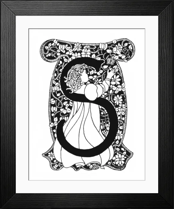 Framed Print : Decorative initial Framed Print : Decorative initial