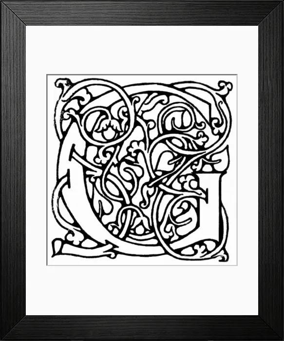 Framed Print : Decorative initial Framed Print : Decorative initial