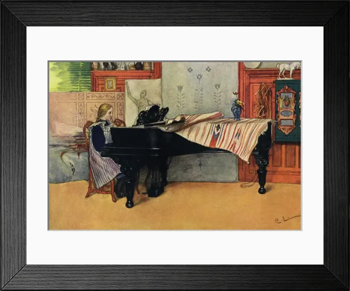 Framed Print : The pianoforte lesson Framed Print : The pianoforte lesson