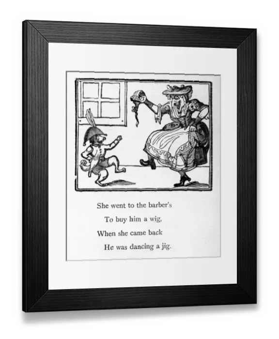 Framed Print : Mother Hubbard nursery rhyme Framed Print : Mother Hubbard nursery rhyme