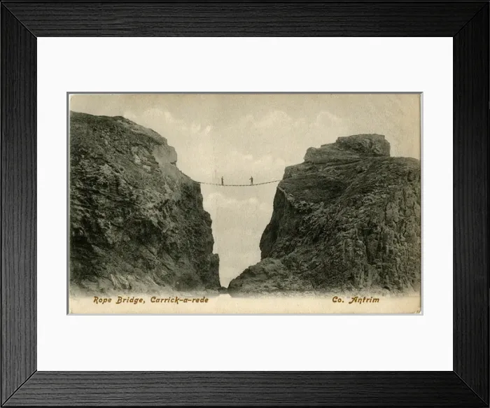 Framed Print : Rope Bridge, Carrick-a-rede, County Antrim, Northern Ireland Framed Print : Rope Bridge, Carrick-a-rede, County Antrim, Northern Ireland