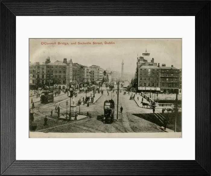 Framed Print : O Connell Bridge and Sackville Street, Dublin, Ireland Framed Print : O Connell Bridge and Sackville Street, Dublin, Ireland