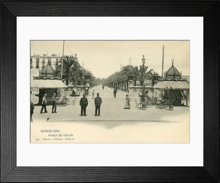 Framed Print : Paseo de Colon, Barcelona, Spain Framed Print : Paseo de Colon, Barcelona, Spain