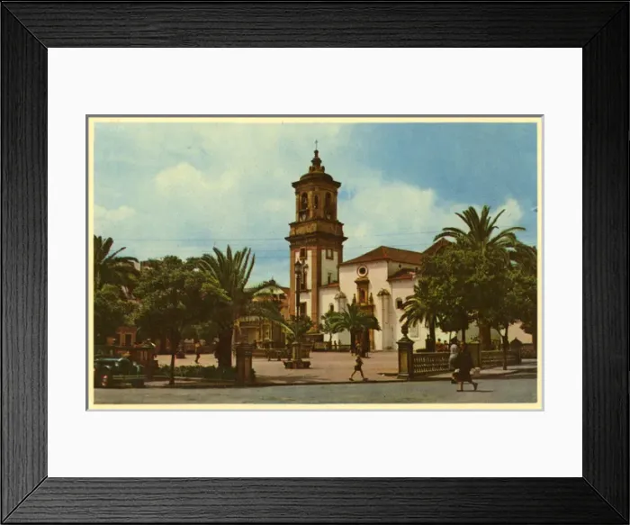 Framed Print : Algeciras, Spain - General Franco Square Framed Print : Algeciras, Spain - General Franco Square