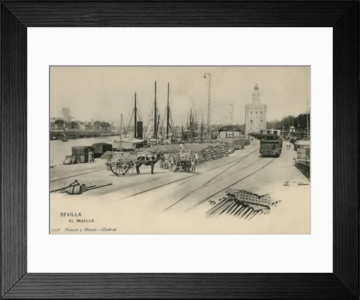 Framed Print : Seville, Andalucia, Spain - The dock Framed Print : Seville, Andalucia, Spain - The dock