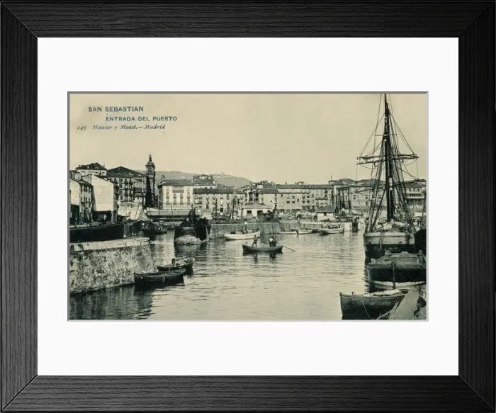 Framed Print : San Sebastian, Basque Region, Spain - Entrance to the Port Framed Print : San Sebastian, Basque Region, Spain - Entrance to the Port