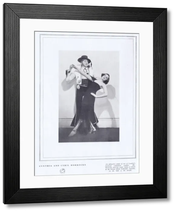 Framed Print : The exhibition dancers Cytnia and Cyril Horrocks, in strikin Framed Print : The exhibition dancers Cytnia and Cyril Horrocks, in strikin