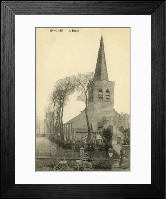 Framed Print : Church at Spycker, Nord department, France Framed Print : Church at Spycker, Nord department, France