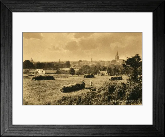 Framed Print : Slagelse Denmark - Rural Scene of Harvesting Framed Print : Slagelse Denmark - Rural Scene of Harvesting