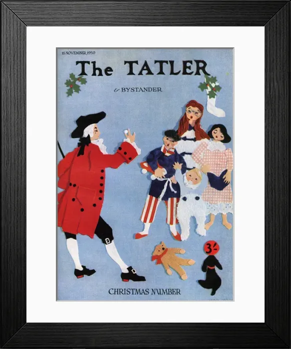 Framed Print : Tatler front cover - Christmas Number 1950 Framed Print : Tatler front cover - Christmas Number 1950