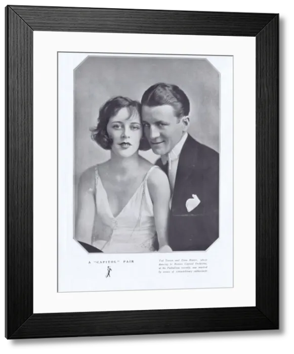 Framed Print : A portrait of the exhibition dancers Ted Trevor and Dina Har Framed Print : A portrait of the exhibition dancers Ted Trevor and Dina Har