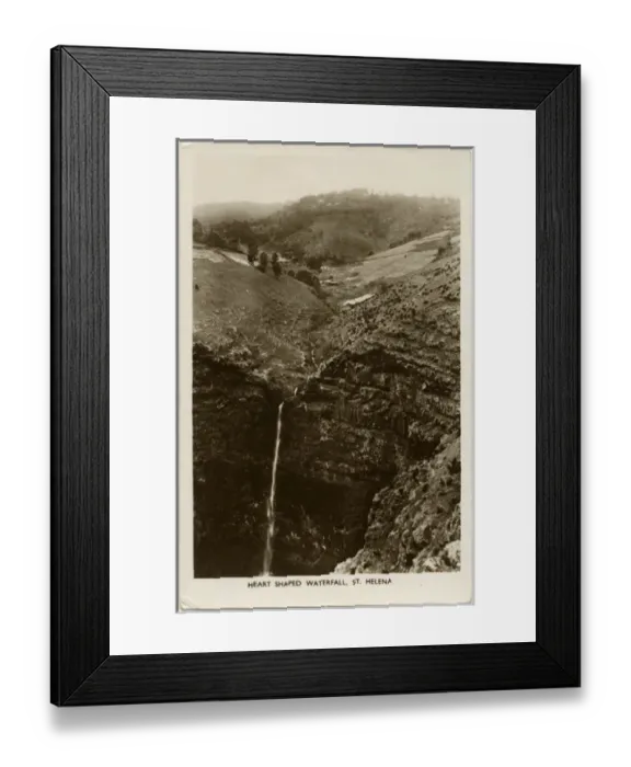 Framed Print : St Helena - Heart-shaped Waterfall Framed Print : St Helena - Heart-shaped Waterfall