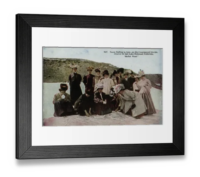 Framed Print : Snowballing in July - Denver & Salt Lake Railroad, Colorado Framed Print : Snowballing in July - Denver & Salt Lake Railroad, Colorado