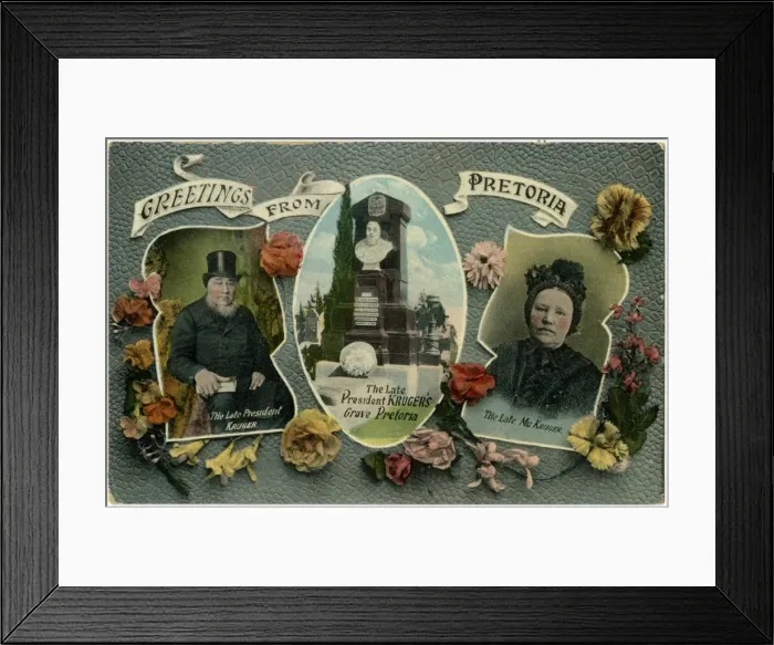 Framed Print : Former President Paul Kruger, wis gave and second wife Framed Print : Former President Paul Kruger, wis gave and second wife
