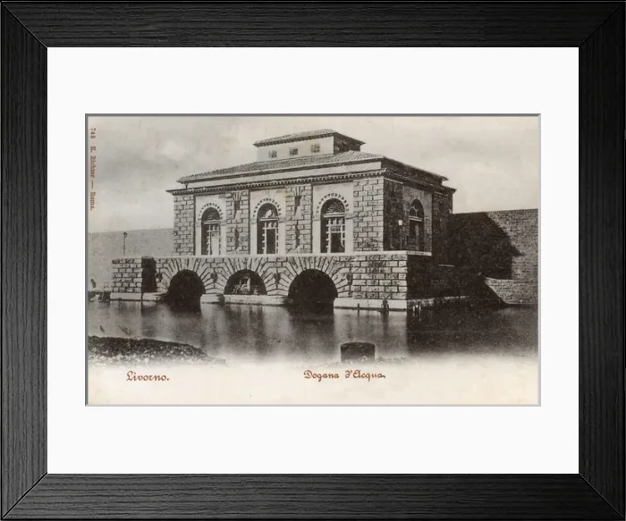 Framed Print : Water Customs Building - Livorno, Italy Framed Print : Water Customs Building - Livorno, Italy