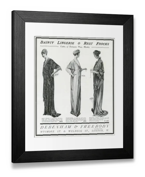 Framed Print : Advert for Debenham & Freebody undergarments 1915 Framed Print : Advert for Debenham & Freebody undergarments 1915