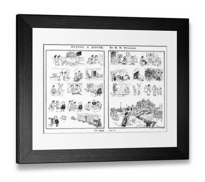Framed Print : Buying A House by H M Bateman Framed Print : Buying A House by H M Bateman