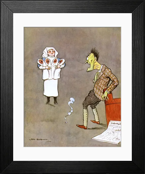 Framed Print : The Above Have Arrived by H M Bateman Framed Print : The Above Have Arrived by H M Bateman