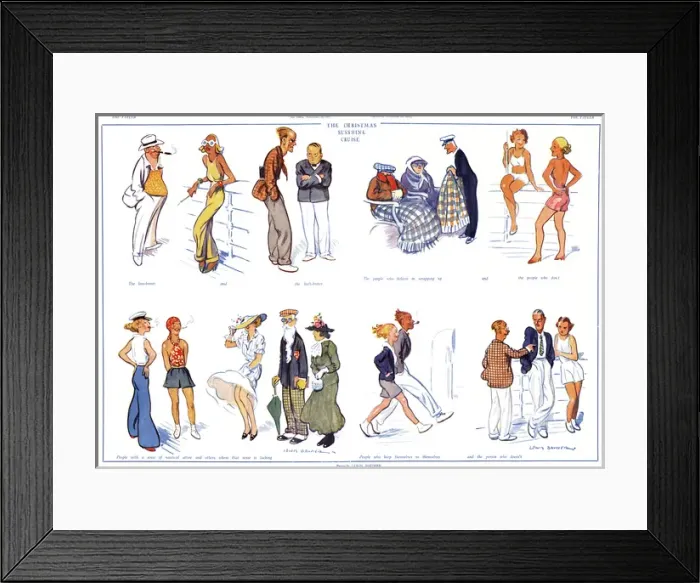 Framed Print : The Christmas Sunshine Cruise by Lewis Baumer Framed Print : The Christmas Sunshine Cruise by Lewis Baumer