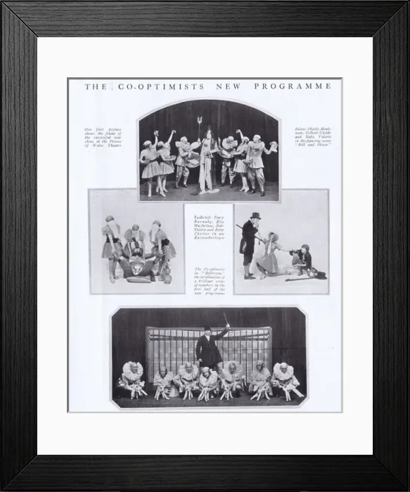 Framed Print : Scenes from the Co-optimists at the Prince of Wales Theatre Framed Print : Scenes from the Co-optimists at the Prince of Wales Theatre