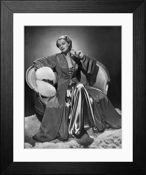 Framed Print : Celanese evening coat and dress, 1937 Framed Print : Celanese evening coat and dress, 1937