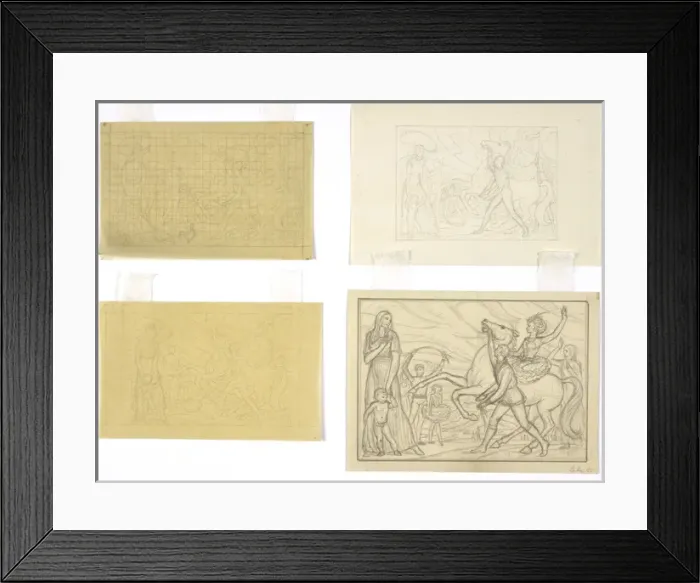Framed Print : Four Composition Sketches for The Rehearsal Framed Print : Four Composition Sketches for The Rehearsal