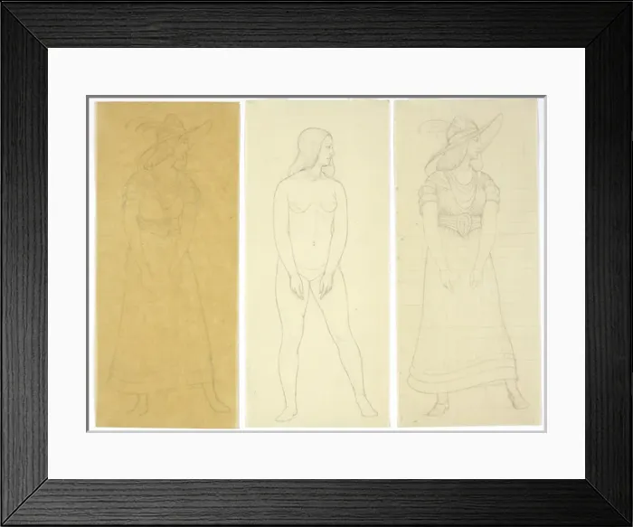 Framed Print : Three Studies for The Rehearsal Framed Print : Three Studies for The Rehearsal