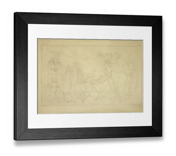 Framed Print : Composition Drawing for The Rehearsal Framed Print : Composition Drawing for The Rehearsal