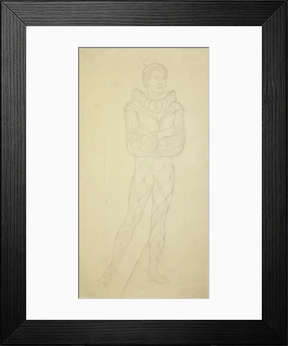 Framed Print : Harlequin study for The Rehearsal Framed Print : Harlequin study for The Rehearsal