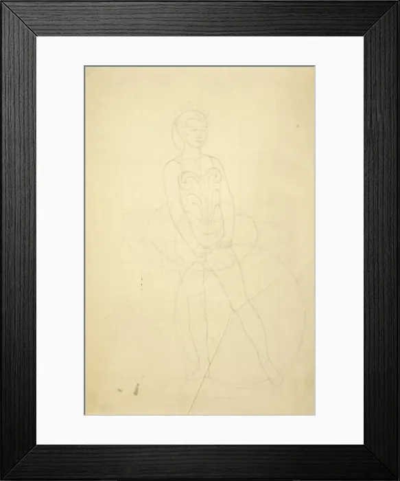 Framed Print : Girl study for The Rehearsal Framed Print : Girl study for The Rehearsal
