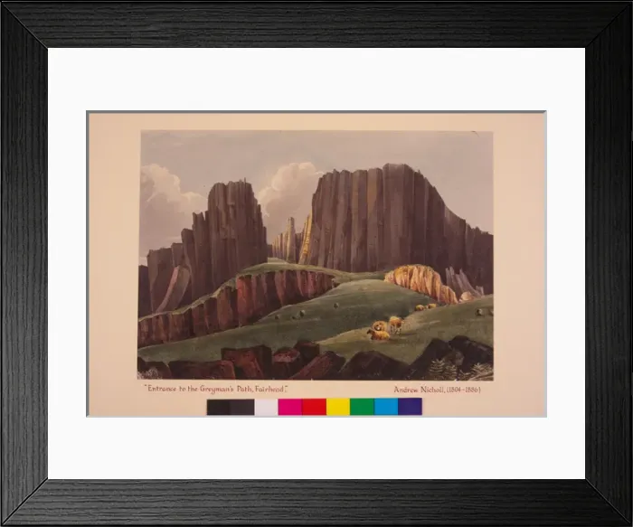 Framed Print : Entrance to the Greymans Path, Fairhead Framed Print : Entrance to the Greymans Path, Fairhead