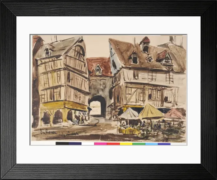 Framed Print : In Rouen (1846). Moore, James 1819 - 1883. Date: 1846 Framed Print : In Rouen (1846). Moore, James 1819 - 1883. Date: 1846