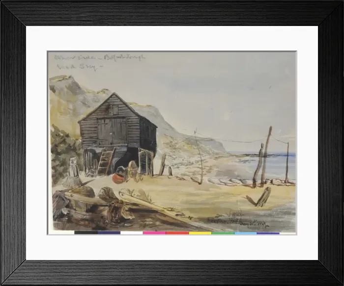 Framed Print : Folkestone, Kent; verso, Belfast Lough Framed Print : Folkestone, Kent; verso, Belfast Lough