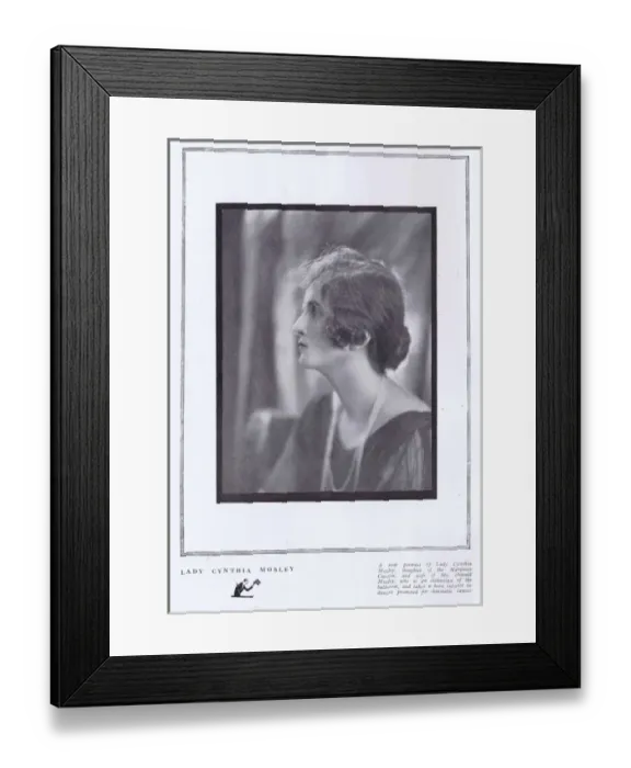 Framed Print : A portrait of Cynthia Mosley, Lord Curzons second daughter Framed Print : A portrait of Cynthia Mosley, Lord Curzons second daughter