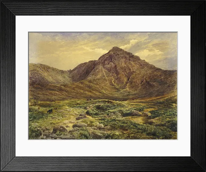 Framed Print : Slieve Bernagh from the Trassey Bog, Mourne Mountains Framed Print : Slieve Bernagh from the Trassey Bog, Mourne Mountains