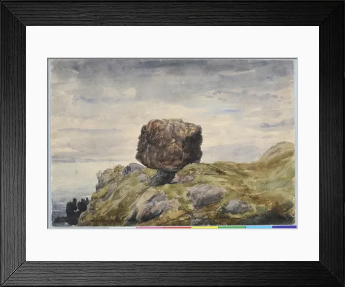 Framed Print : Rocking Stone, Browns Bay, Islandmagee Framed Print : Rocking Stone, Browns Bay, Islandmagee