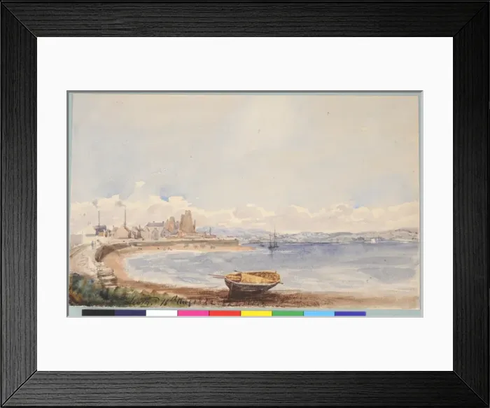 Framed Print : Leith (1842). Moore, James 1819 - 1883. Date: 1842 Framed Print : Leith (1842). Moore, James 1819 - 1883. Date: 1842