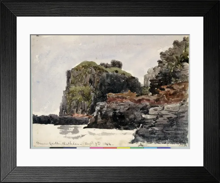 Framed Print : Bruces Castle, Rathlin Framed Print : Bruces Castle, Rathlin