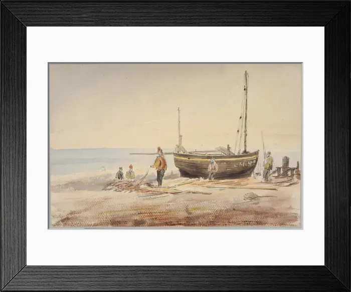Framed Print : On the Beach at Brighton