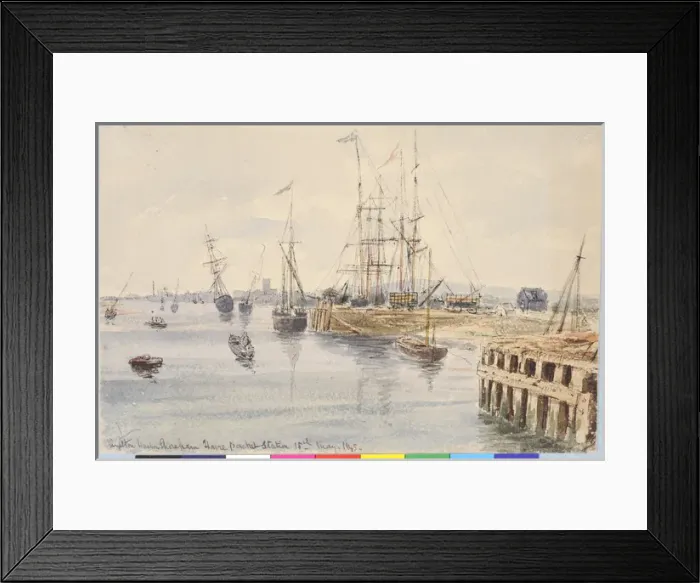 Framed Print : Kingston Harbour, Shoreham, Havre Packet Station Framed Print : Kingston Harbour, Shoreham, Havre Packet Station