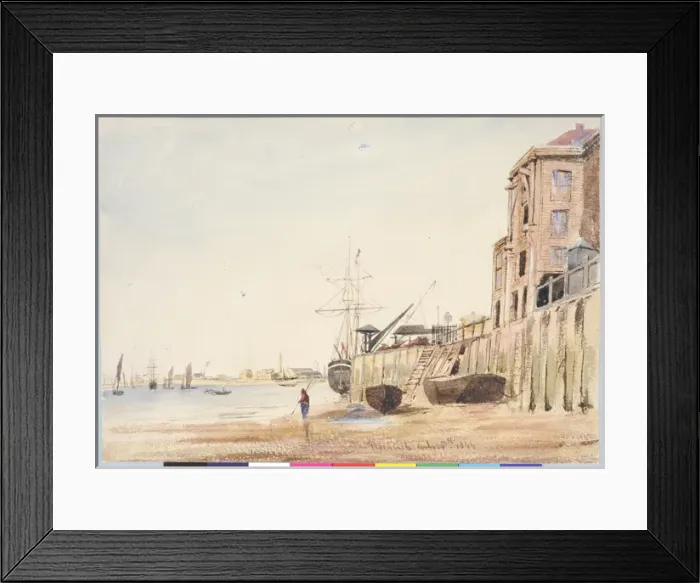 Framed Print : Greenwich (1846). Moore, James 1819 - 1883. Date: 1846 Framed Print : Greenwich (1846). Moore, James 1819 - 1883. Date: 1846