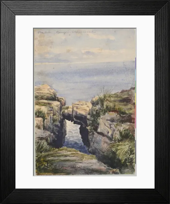 Framed Print : Armours Hole, Newcastle, Co. Down; verso, Barges, Fleetwood Framed Print : Armours Hole, Newcastle, Co. Down; verso, Barges, Fleetwood