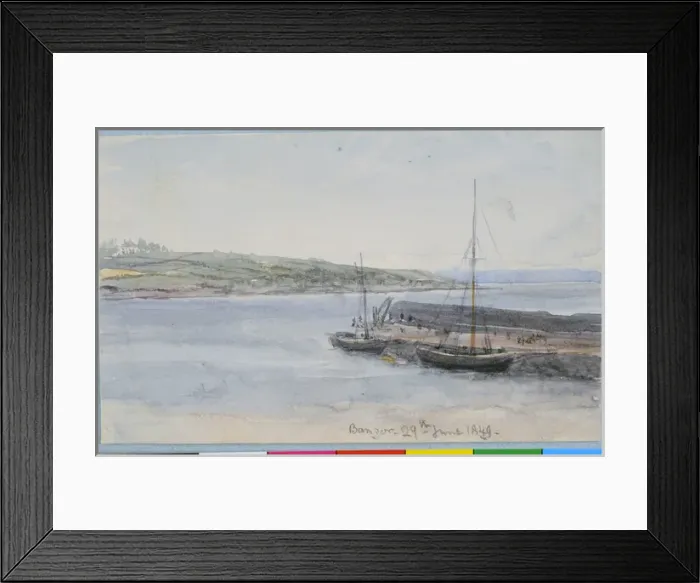 Framed Print : Bangor (1849). Moore, James 1819 - 1883. Date: 1849 Framed Print : Bangor (1849). Moore, James 1819 - 1883. Date: 1849