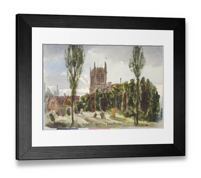 Framed Print : St. Peters Derby, Clergyman a Goth Framed Print : St. Peters Derby, Clergyman a Goth