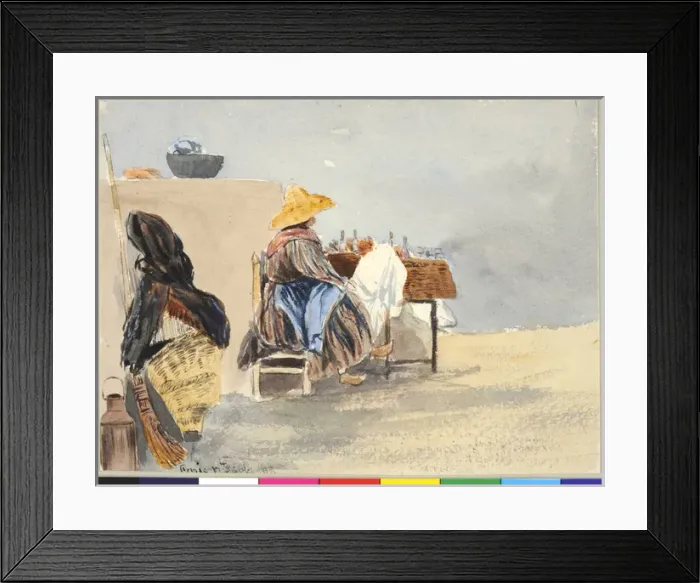 Framed Print : Fruit Stall Woman, Paris Framed Print : Fruit Stall Woman, Paris