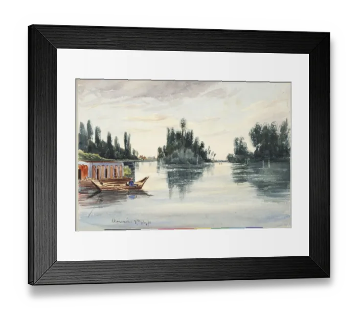 Framed Print : Asnieres (1855). Moore, James 1819 - 1883. Date: 1855 Framed Print : Asnieres (1855). Moore, James 1819 - 1883. Date: 1855