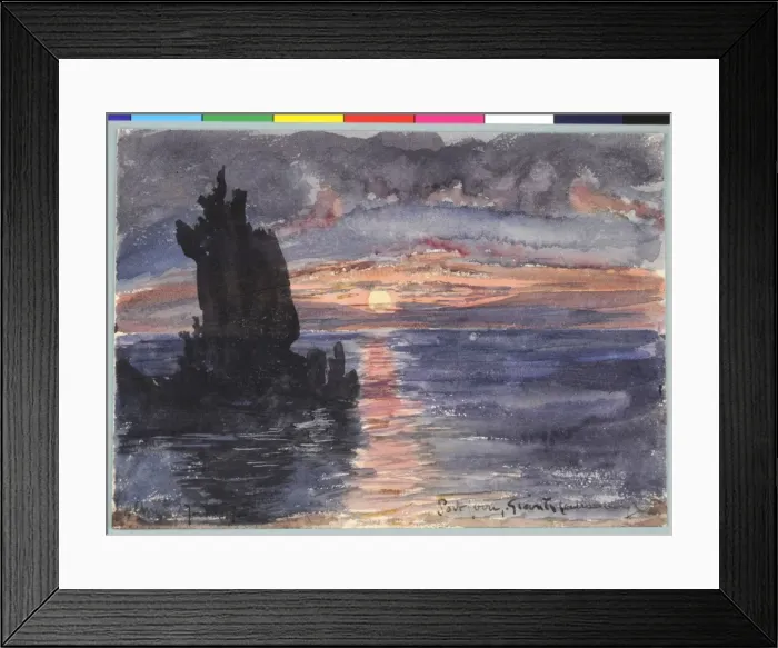 Framed Print : Port Moon Giants Causeway Sunset Framed Print : Port Moon Giants Causeway Sunset