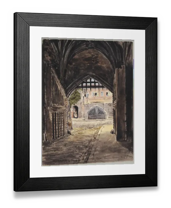 Framed Print : The Traitors Gate from the Bloody Tower, London Framed Print : The Traitors Gate from the Bloody Tower, London