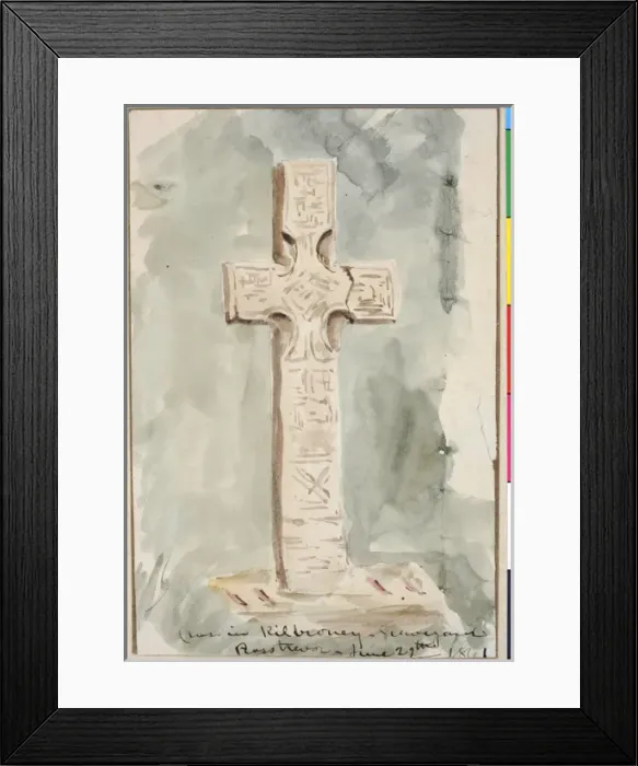 Framed Print : Cross in Kilbroney Churchyard, Rostrevor Framed Print : Cross in Kilbroney Churchyard, Rostrevor